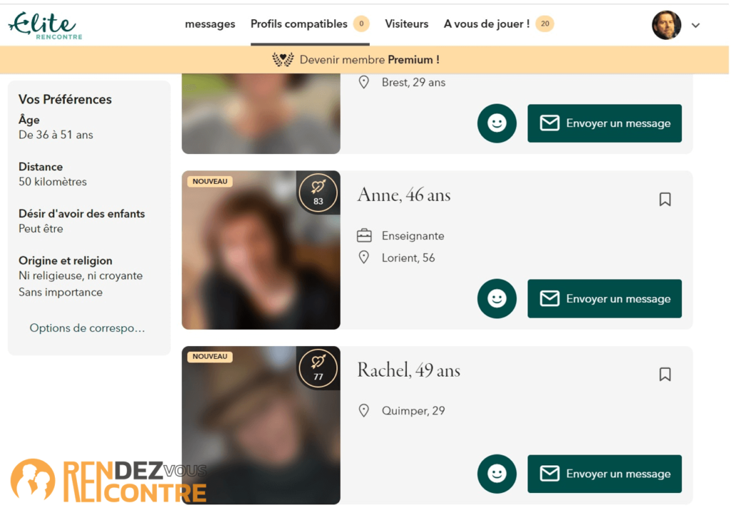 profils compatibles elite rencontre